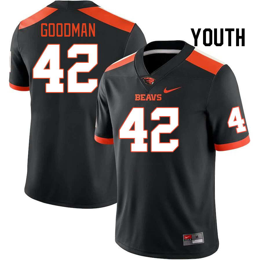 Youth #42 Gyriece Goodman Oregon State Beavers College Football Jerseys Stitched-Black